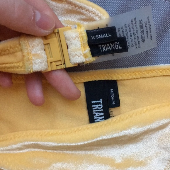 SOLD Triangl Rochelle Yellow Velvet Bikini - Picture 3 of 4